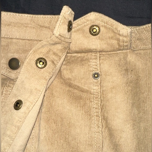 Blue Spice - Corduroy Button Front Open Mini Skirt - Size 7 - Picture 4 of 5